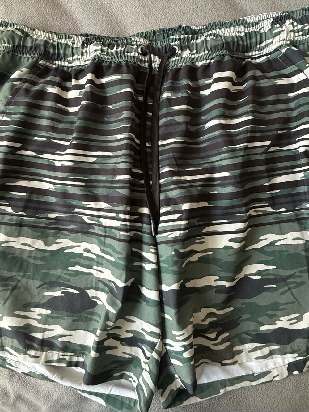 Reebok Green Camouflage Athletic Shorts